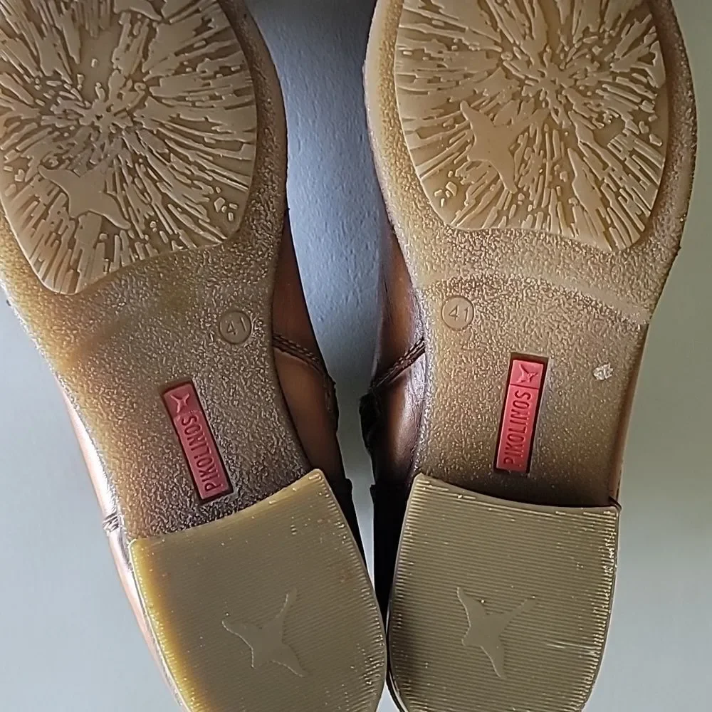 Pikolinos Zaragoza Tassel Brandy Cognac Booties Size 41